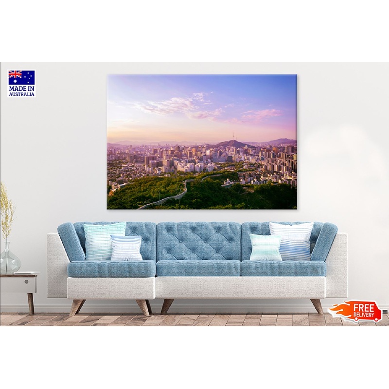 Seoul City & Tower Photograph South Korea Print 100% Australian Made