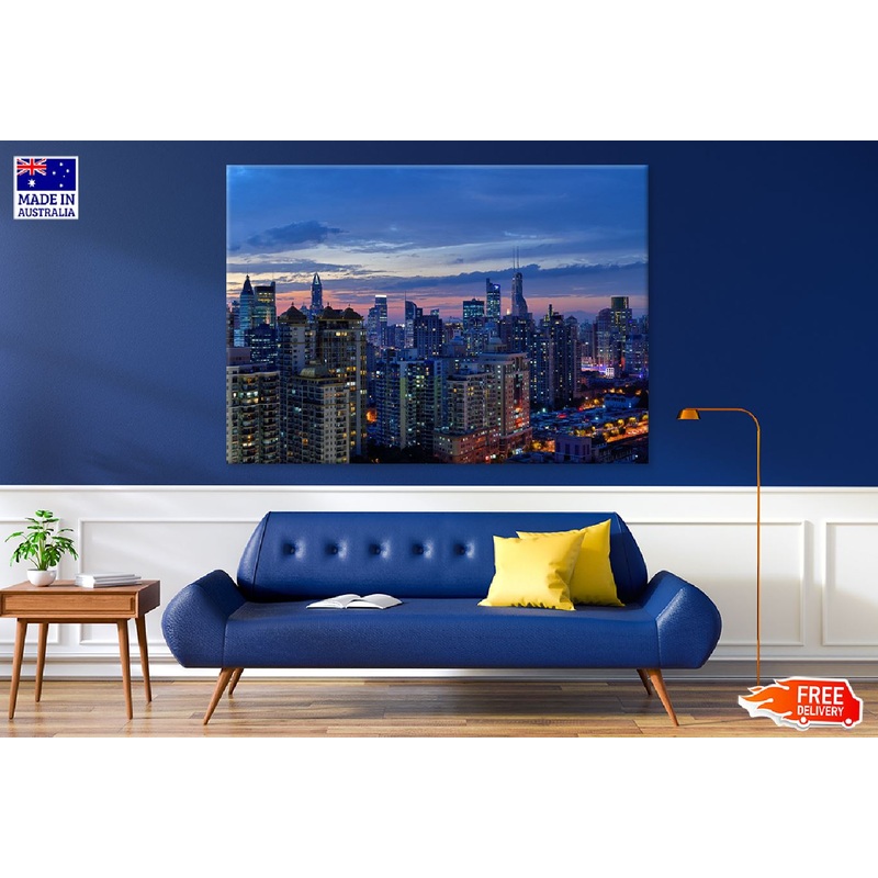 Shanghai City Night Photograph Print 100% Australian Made