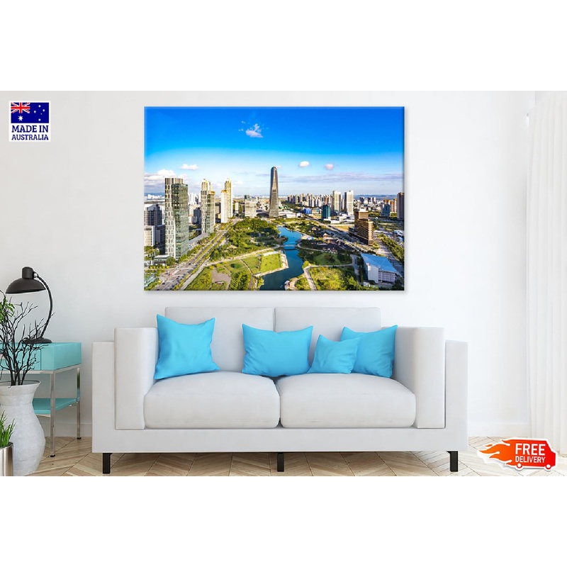 Songdo Metropolitan City View Photograph Print 100% Australian Made