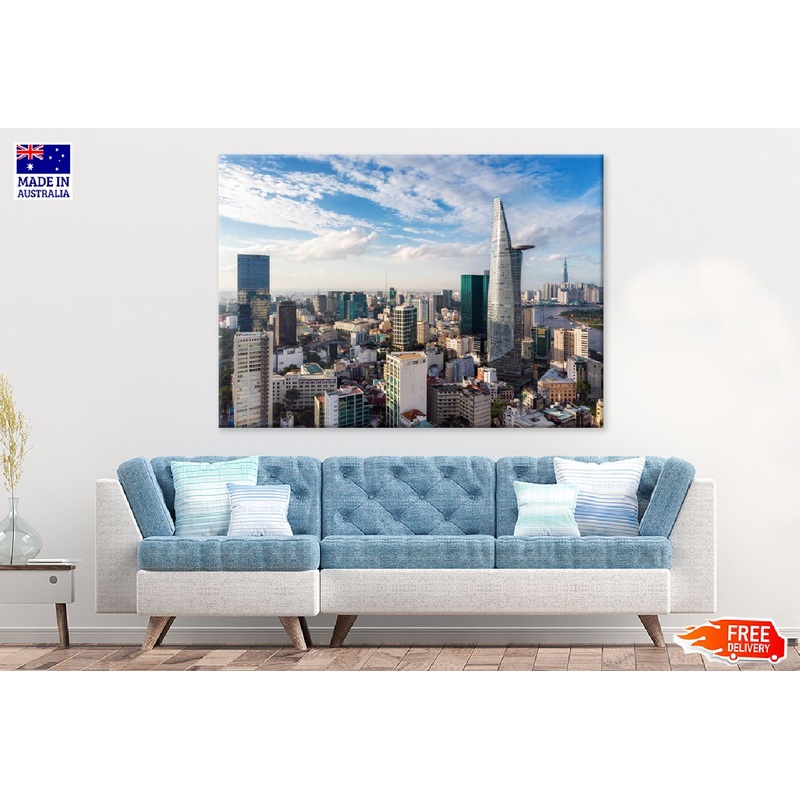 Aerial View of Ho Chi Minh City Photograph Print 100% Australian Made