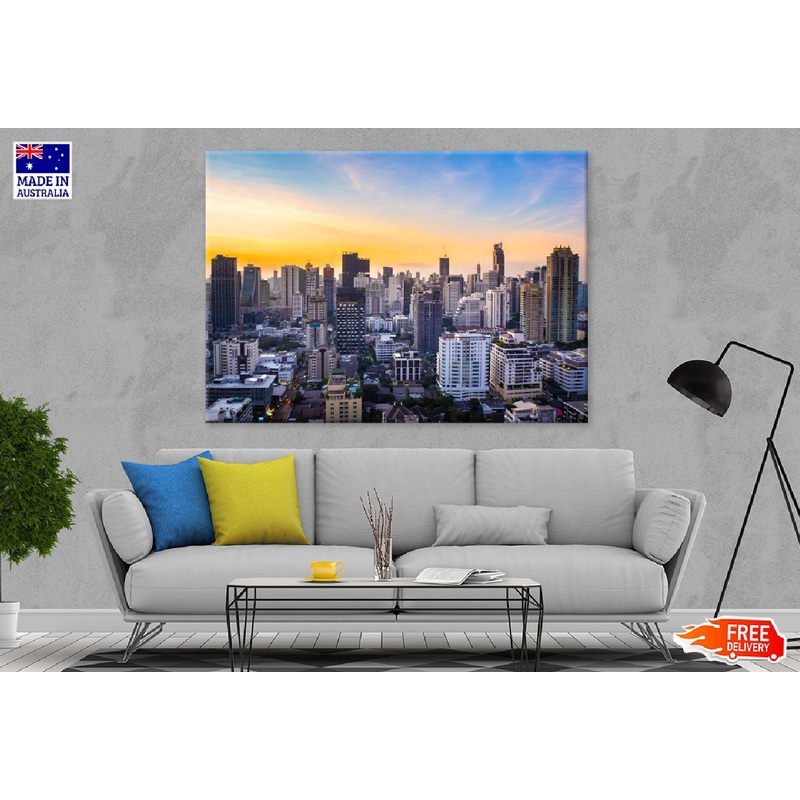 Bangkok City Sunset View Photograph Thailand Print 100% Australian Made