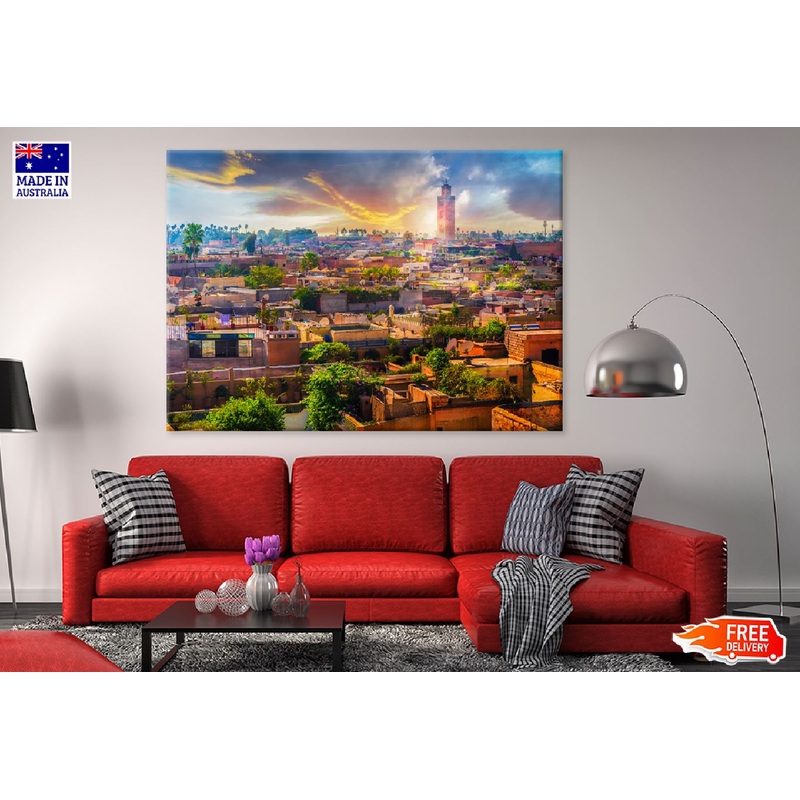 Marrakech Medina View Photograph Morocco Print 100% Australian Made