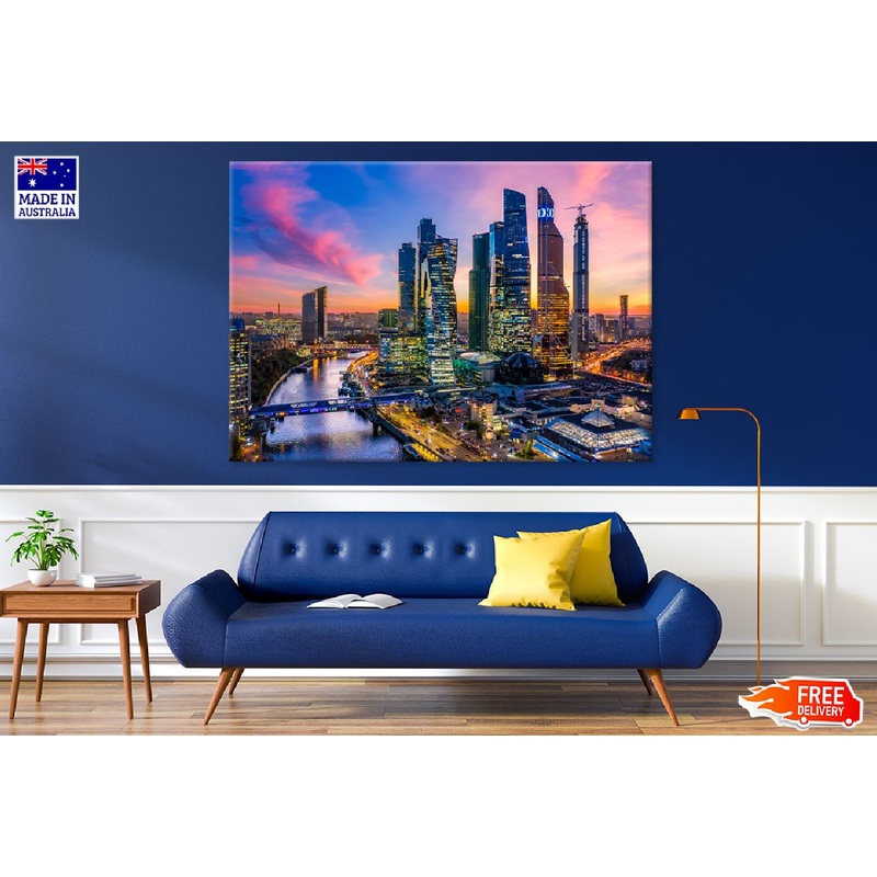 Moscow City Skyline View Photograph Russia Print 100% Australian Made