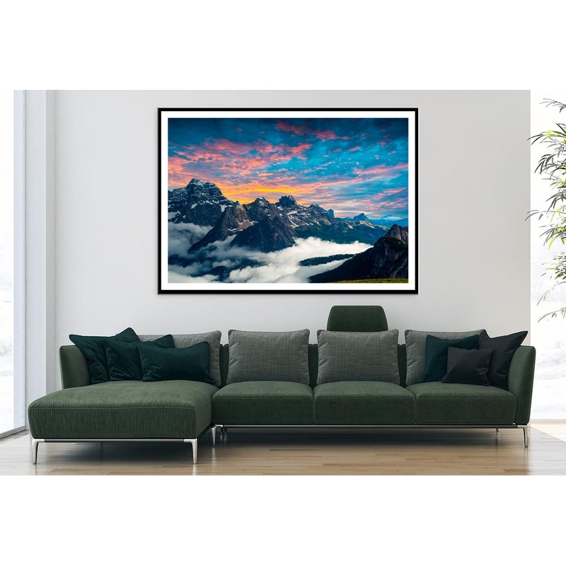 Mountain At Sunrise Time Home Decor Premium Quality Poster Print Choose Your Sizes