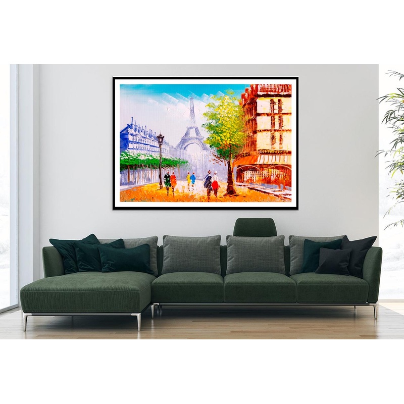 Oil Painting - Eiffel Tower in Paris Home Decor Premium Quality Poster Print Choose Your Sizes