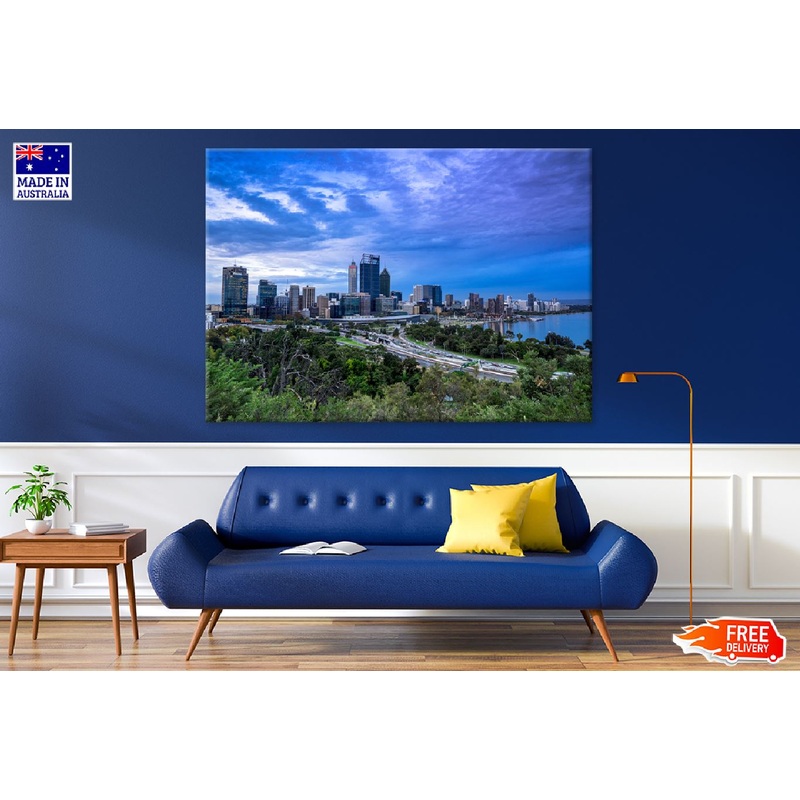 Perth in the Blue Hour Photograph Print 100% Australian Made