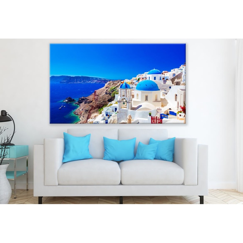 Stunning Santorini Greece Sky View Photograph Print 100% Australian Made