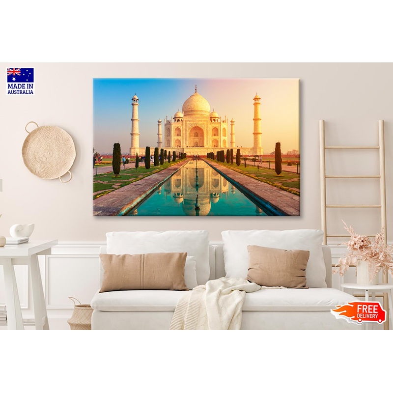 Taj Mahal Indian City of Agra Wall Art Decor 100% Australian Made
