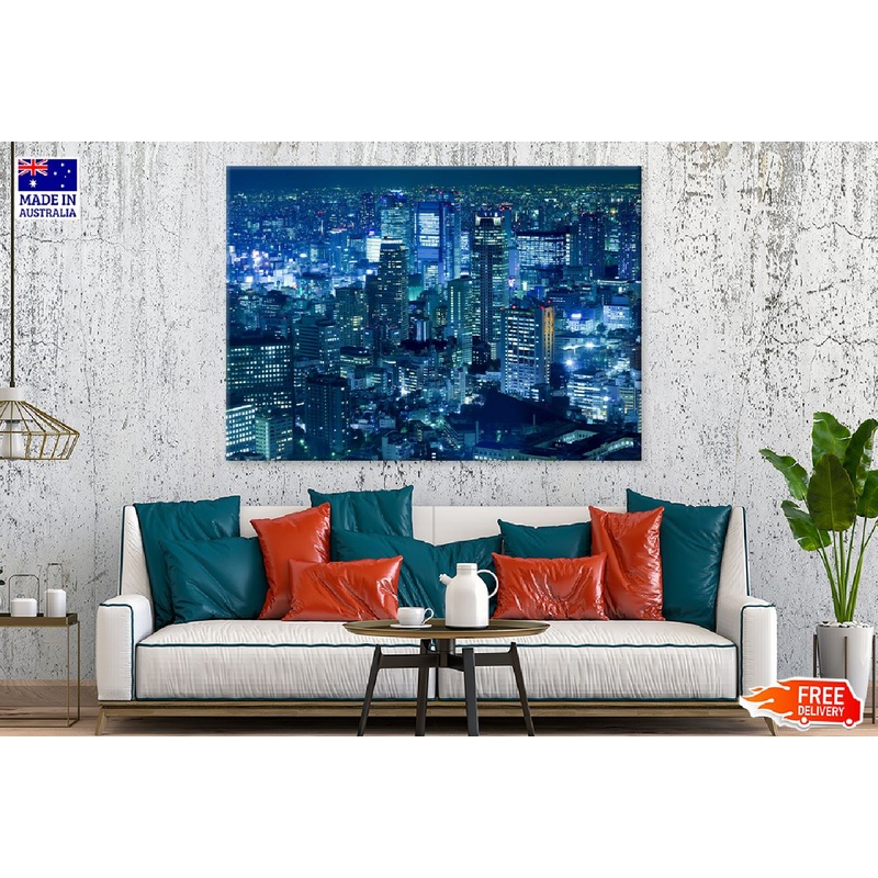 Tokyo Japan Dense City Skyline Photograph Print 100% Australian Made