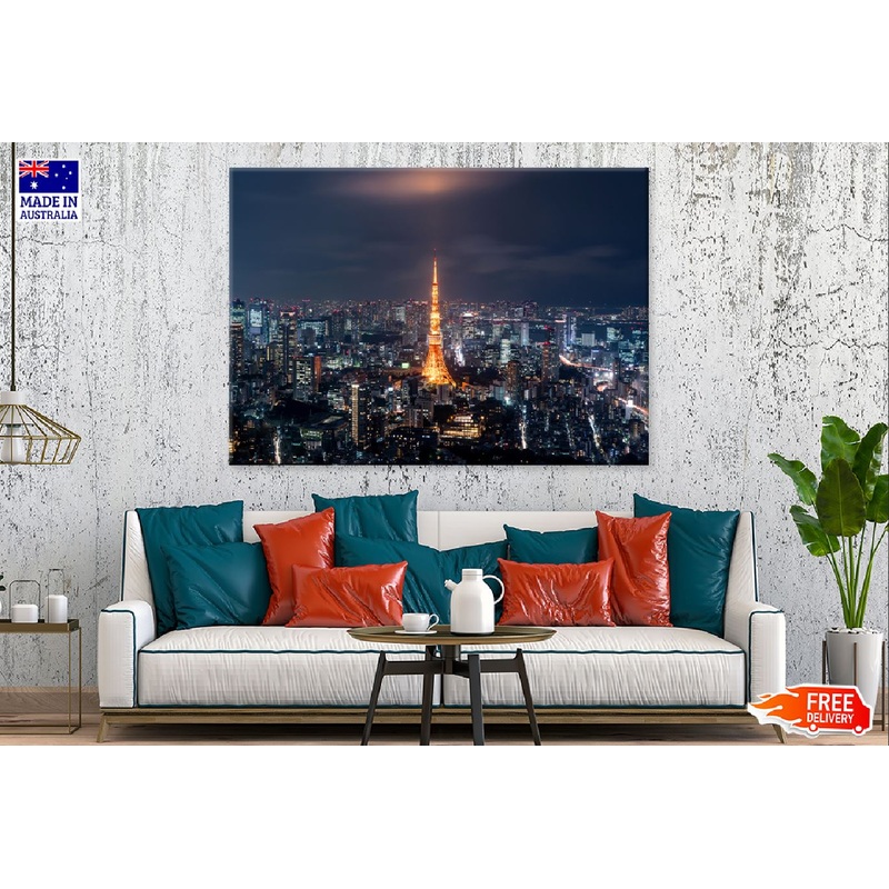 Tokyo Tower at Night View Photograph Japan Print 100% Australian Made