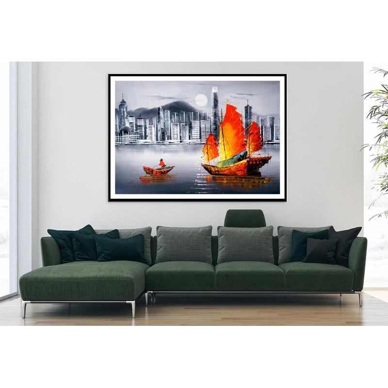 Victoria Harbor, Hong Kong Home Decor Premium Quality Poster Print Choose Your Sizes