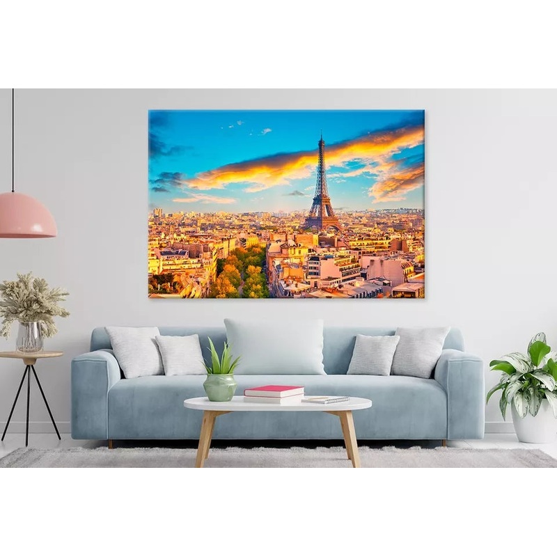 View On Paris At Summer Evening Wall Art Decor 100% Australian Made