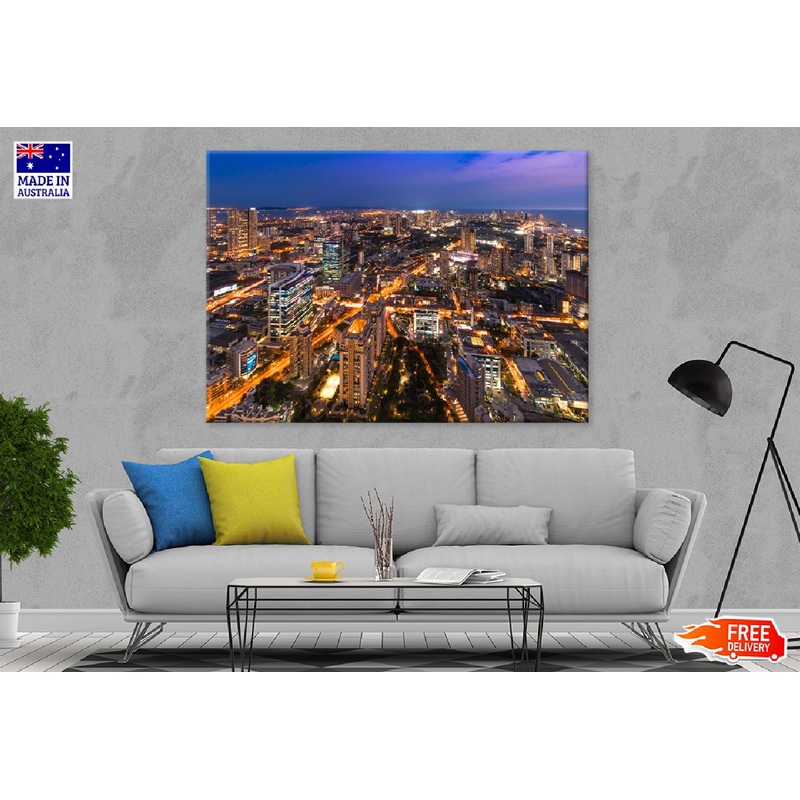 Yokohama Bay Night Kanagawa Photograph Japan Print 100% Australian Made