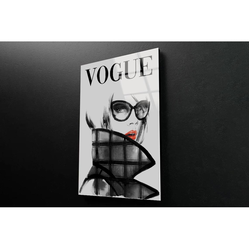 B&W Female Watercolor Painting 3D Design Acrylic Glass Print Tempered Glass Wall Art 100% Made in Australia Ready to Hang