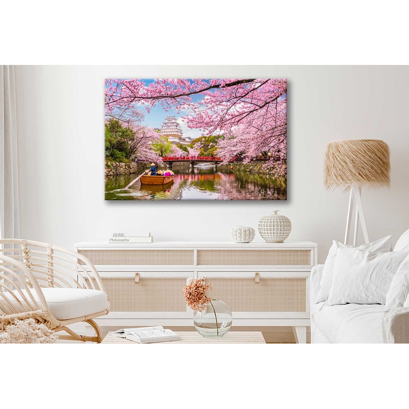 Bella Home Japan at Himeji Castle in Spring Season Print Canvas Ready to hang