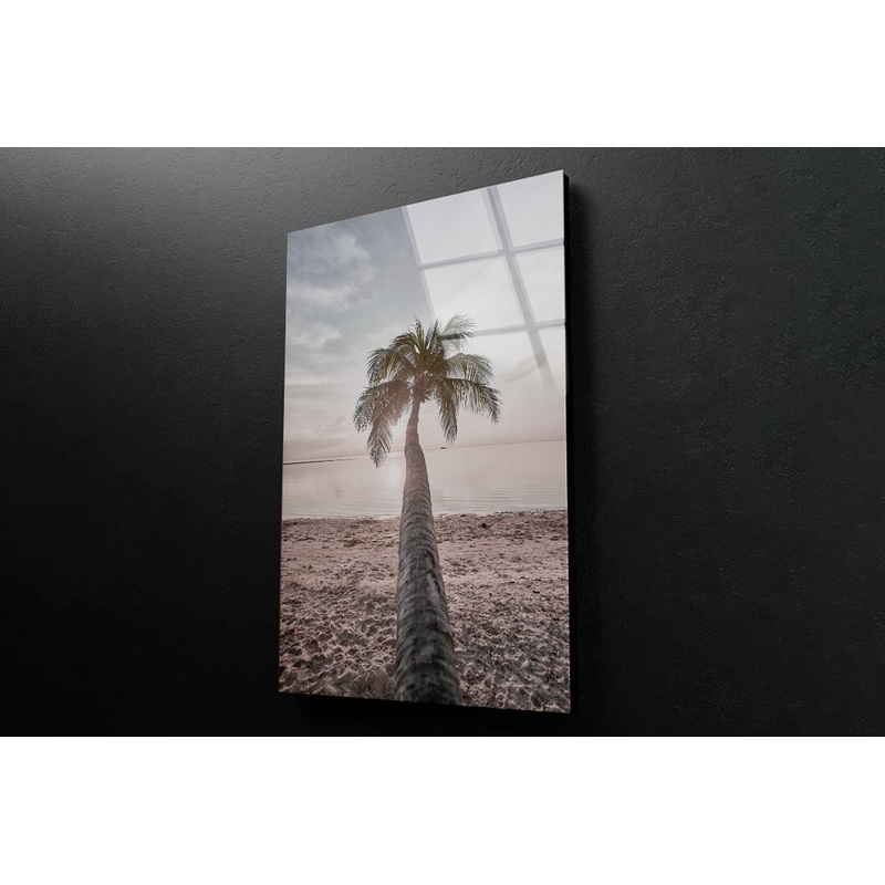 Coconut Tree 3D Design Acrylic Glass Print Tempered Glass Wall Art 100% Made in Australia Ready to Hang