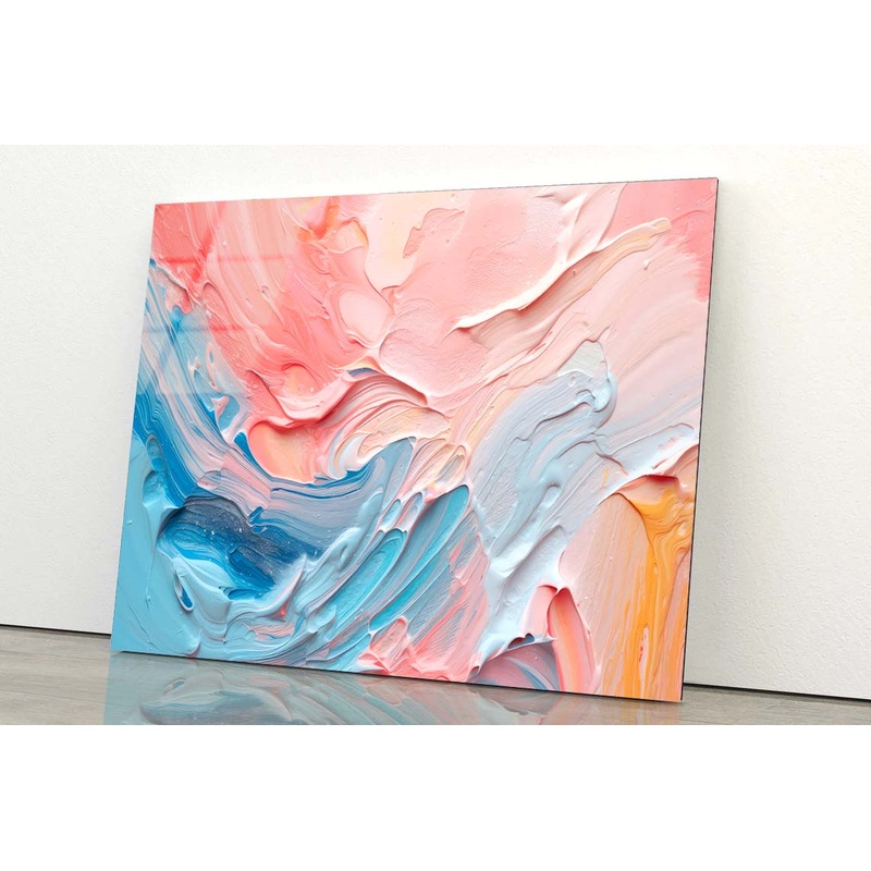 Delicate Palette of Light Colors Acrylic Glass Print Tempered Glass Wall Art 100% Made in Australia Ready to Hang