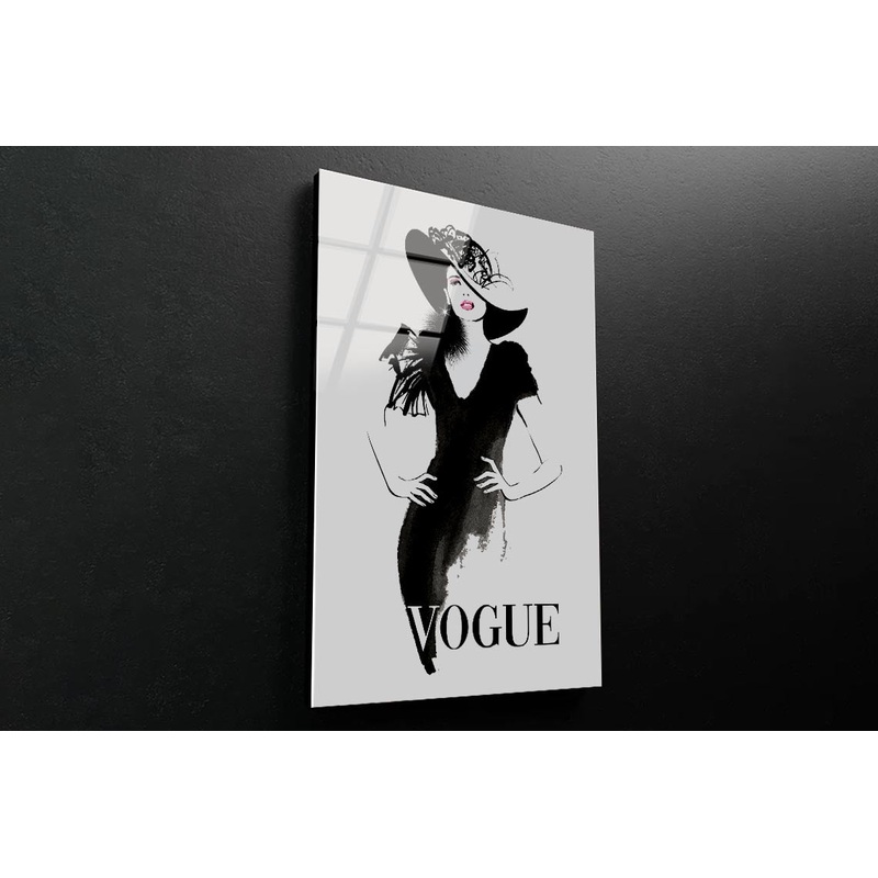 Girl With Hat Drawing 3D Design Acrylic Glass Print Tempered Glass Wall Art 100% Made in Australia Ready to Hang