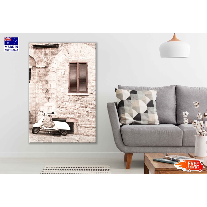 Vintage House & Scooter View Photograph Print 100% Australian Made