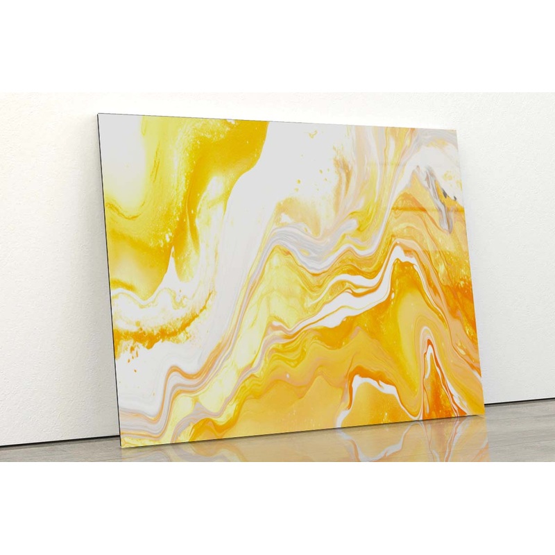 White Liquid Marble Abstract Acrylic Glass Print Tempered Glass Wall Art 100% Made in Australia Ready to Hang