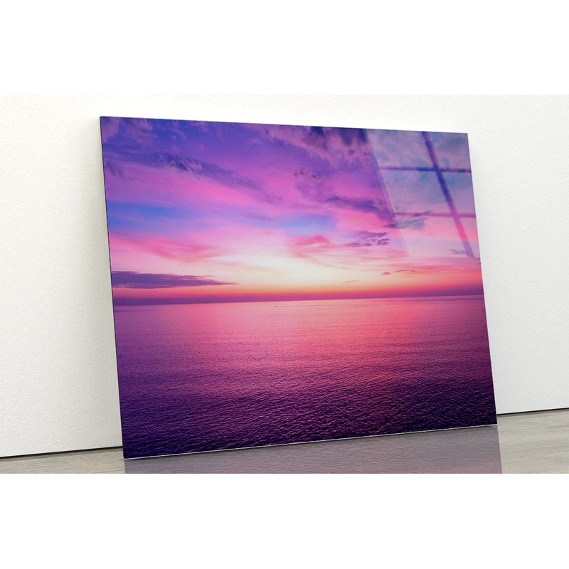 Aerial View Sunset Sky Acrylic Glass Print Tempered Glass Wall Art 100% Made in Australia Ready to Hang
