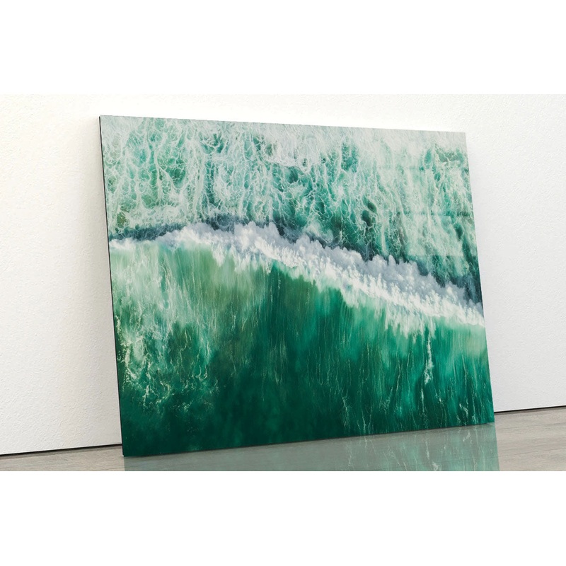 Aerial Wave Drone Shot Acrylic Glass Print Tempered Glass Wall Art 100% Made in Australia Ready to Hang