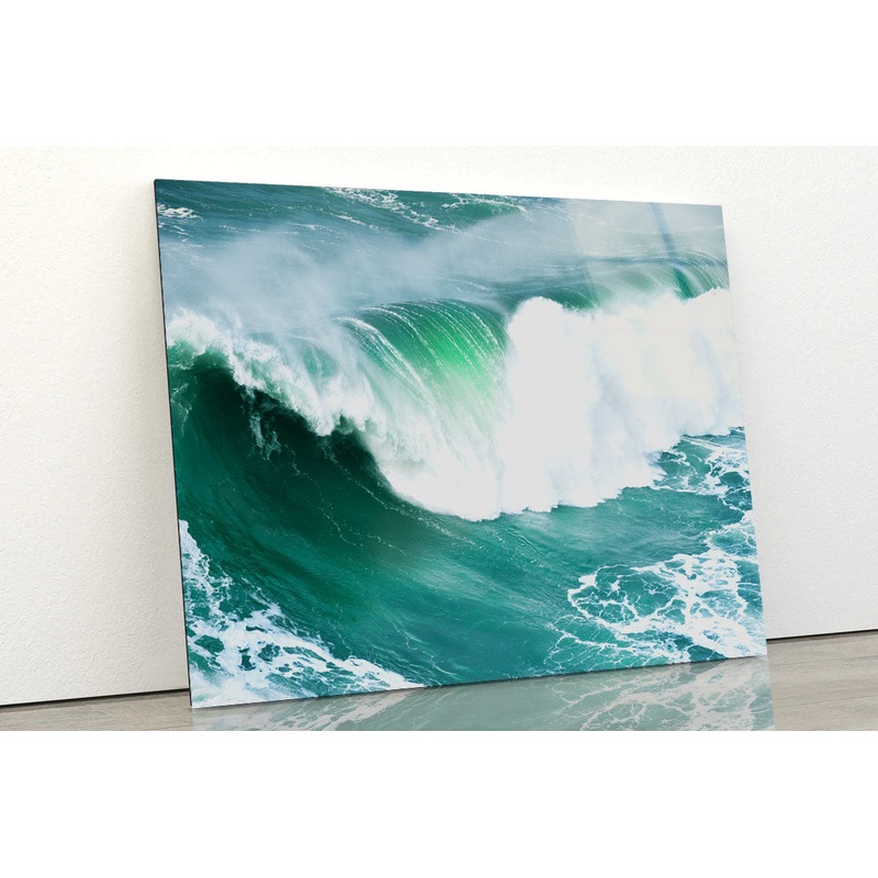 Big Ocean Wave Crashing Acrylic Glass Print Tempered Glass Wall Art 100% Made in Australia Ready to Hang