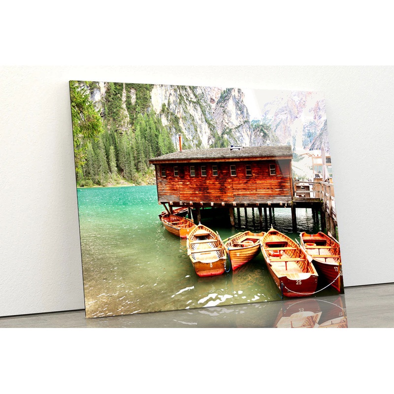 Boathouse at the Wildsee Acrylic Glass Print Tempered Glass Wall Art 100% Made in Australia Ready to Hang