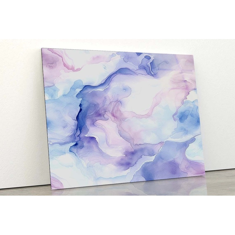 Close-up Blue Painting Acrylic Glass Print Tempered Glass Wall Art 100% Made in Australia Ready to Hang