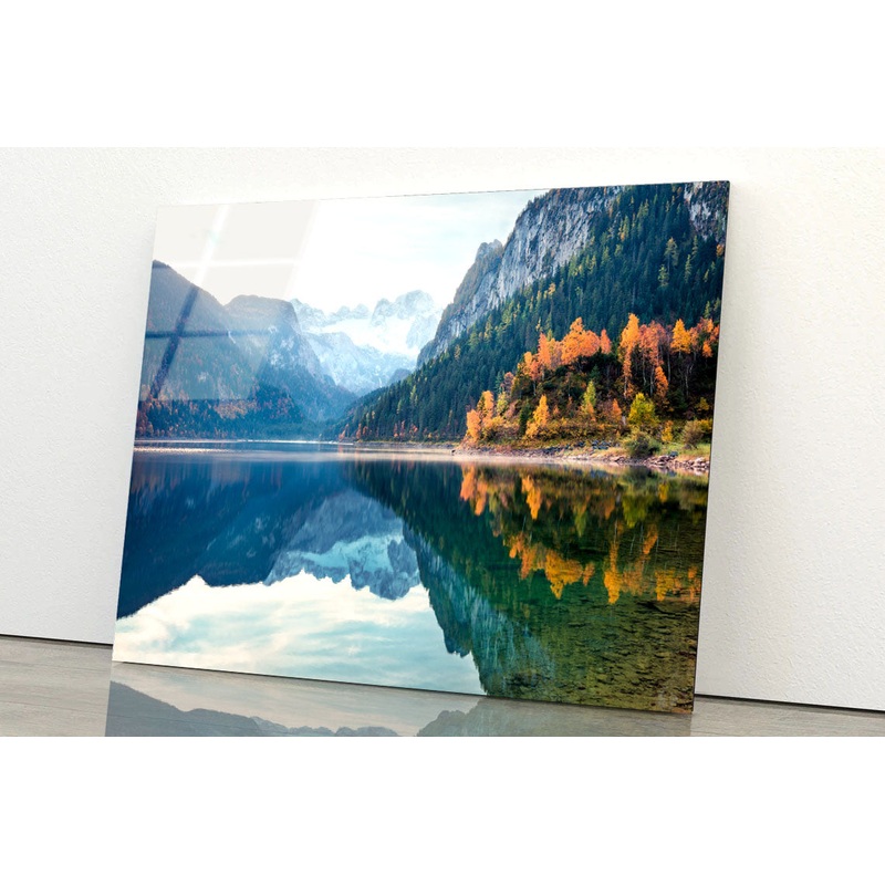 Dramatic Autumn Vorderer Lake Acrylic Glass Print Tempered Glass Wall Art 100% Made in Australia Ready to Hang