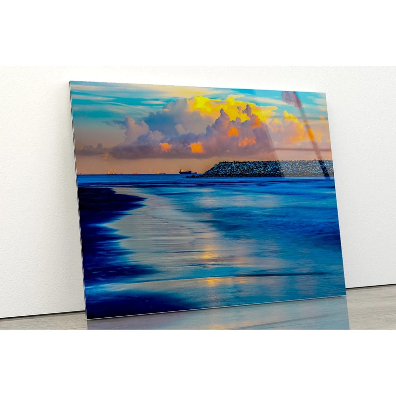 Scenic Sea View in Sizihwan Kaohsiung Taiwan Acrylic Glass Print Tempered Glass Wall Art 100% Made in Australia Ready to Hang