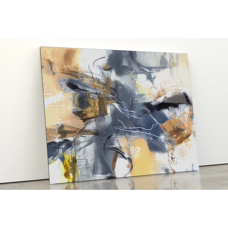 Smears Abstract Acrylic Glass Print Tempered Glass Wall Art 100% Made in Australia Ready to Hang