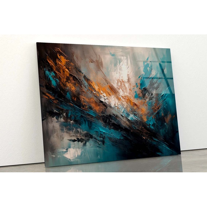 Vibrant Blue Abstract Acrylic Glass Print Tempered Glass Wall Art 100% Made in Australia Ready to Hang