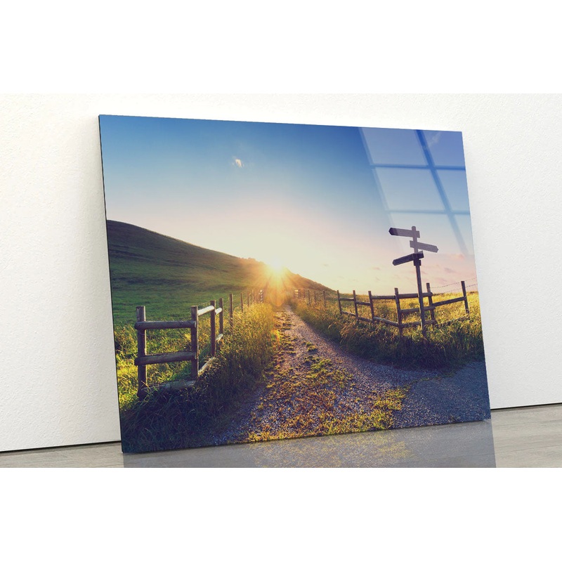 Wooden Signpost Acrylic Glass Print Tempered Glass Wall Art 100% Made in Australia Ready to Hang