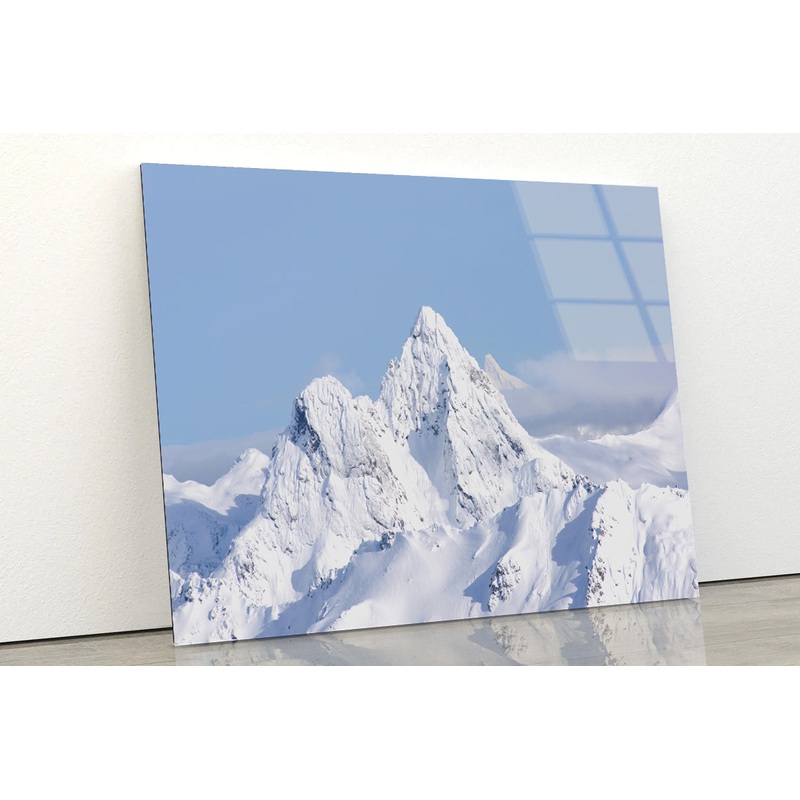 A Snow-Covered Mountain in Argentina Acrylic Glass Print Tempered Glass Wall Art 100% Made in Australia Ready to Hang