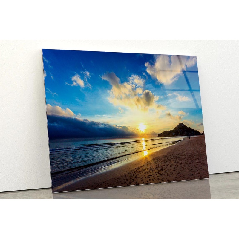 Beautiful Sunset Beach Scenery in Thailand Acrylic Glass Print Tempered Glass Wall Art 100% Made in Australia Ready to Hang
