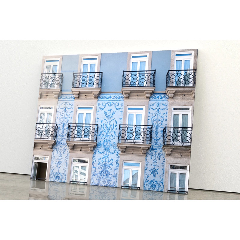 Building With Many Windows in a Balcony Acrylic Glass Print Tempered Glass Wall Art 100% Made in Australia Ready to Hang