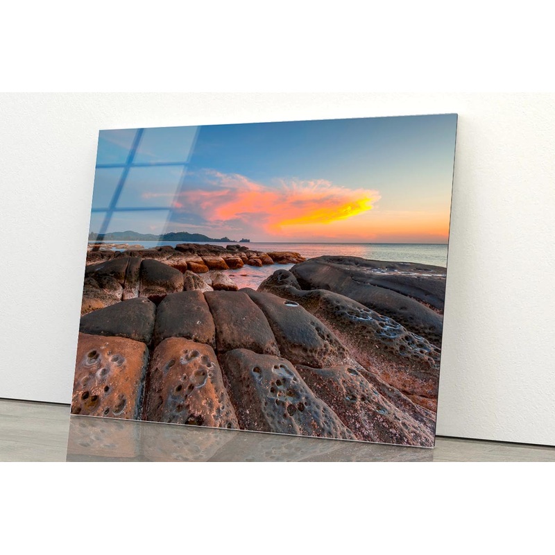 Sunrise at Tip of Borneo Sunset Malaysia Acrylic Glass Print Tempered Glass Wall Art 100% Made in Australia Ready to Hang