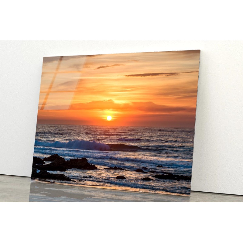 Sunset at the Beach Acrylic Glass Print Tempered Glass Wall Art 100% Made in Australia Ready to Hang