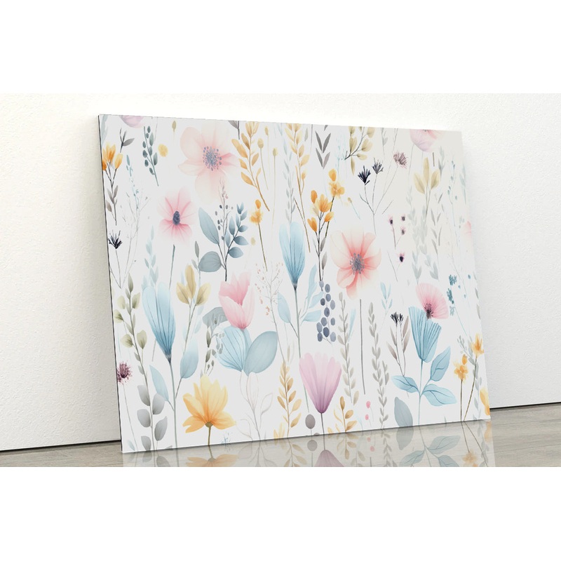 A Painting of Petals and Beautiful Flowers Acrylic Glass Print Tempered Glass Wall Art 100% Made in Australia Ready to Hang