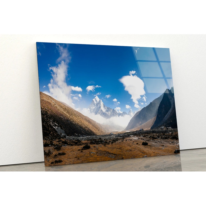 Amazing Mountains on the Way to Everest Base Acrylic Glass Print Tempered Glass Wall Art 100% Made in Australia Ready to Hang