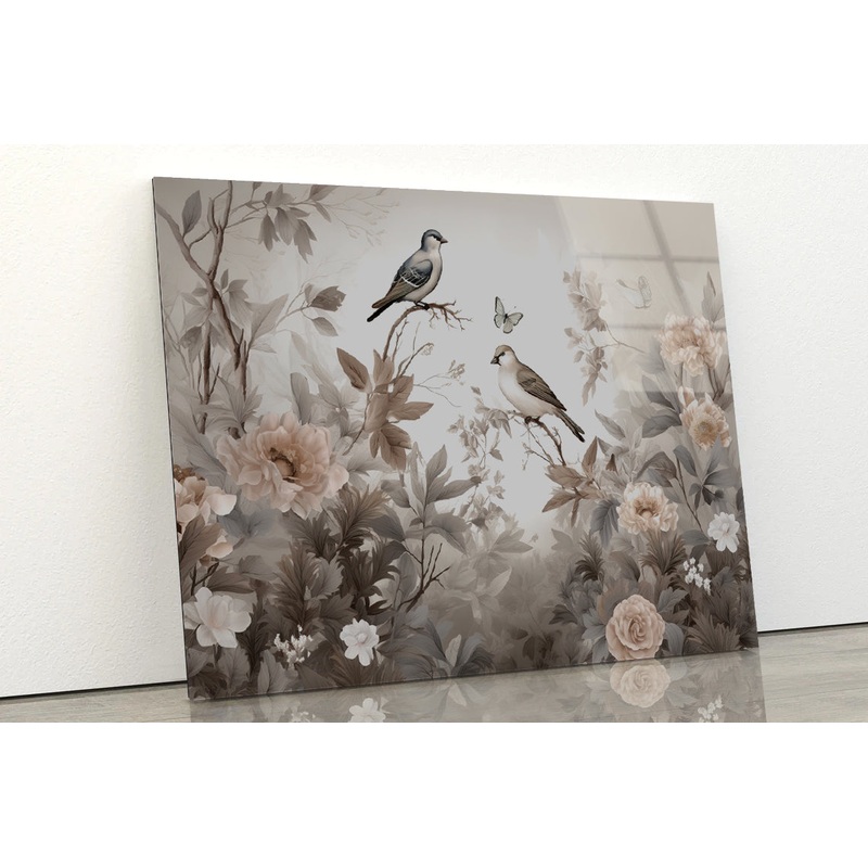 Birds Perched On a Tree Acrylic Glass Print Tempered Glass Wall Art 100% Made in Australia Ready to Hang