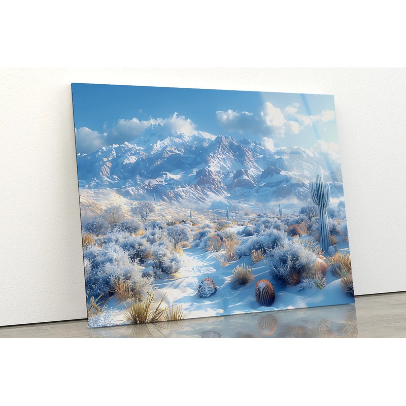 Snow Covered Trees Acrylic Glass Print Tempered Glass Wall Art 100% Made in Australia Ready to Hang