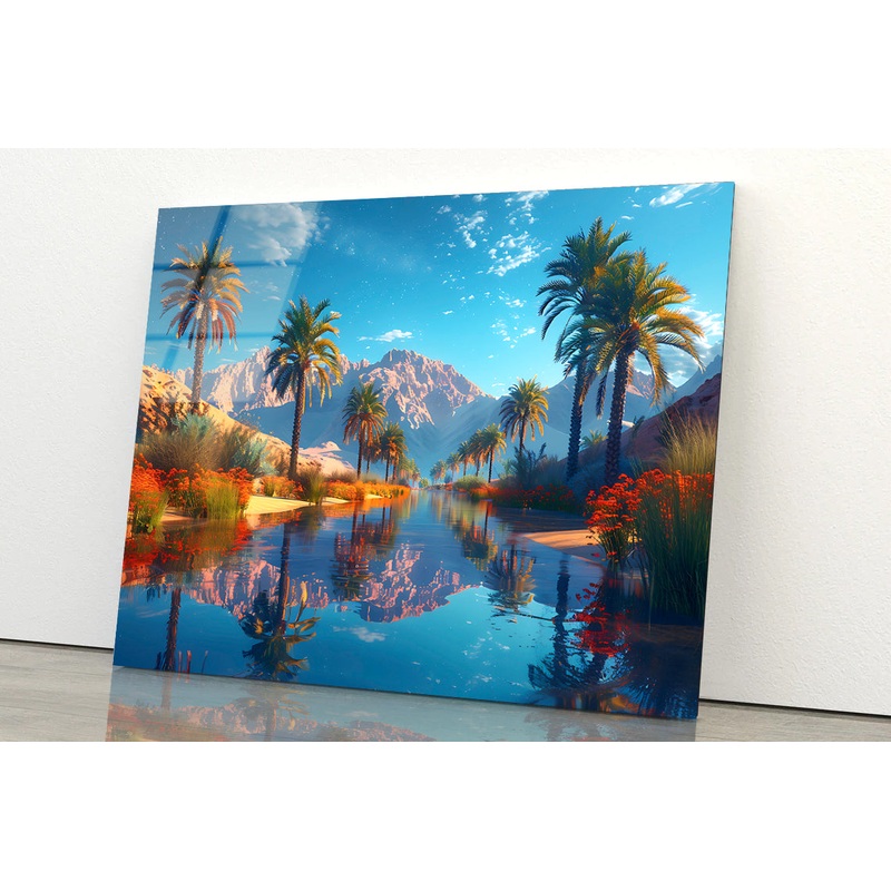 Sunset on the Lake & Mountains View Acrylic Glass Print Tempered Glass Wall Art 100% Made in Australia Ready to Hang
