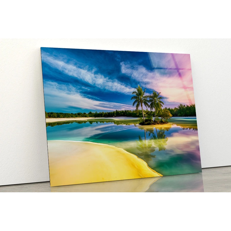 Sunset over the River Acrylic Glass Print Tempered Glass Wall Art 100% Made in Australia Ready to Hang