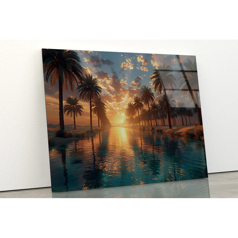 Sunset over the Sea Acrylic Glass Print Tempered Glass Wall Art 100% Made in Australia Ready to Hang