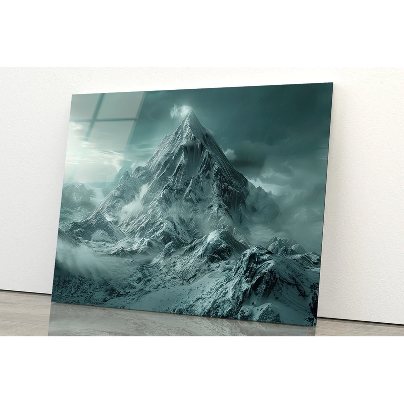 View of Large Wave Crashing Acrylic Glass Print Tempered Glass Wall Art 100% Made in Australia Ready to Hang