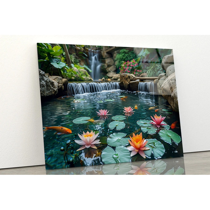Waterfall in the Garden Acrylic Glass Print Tempered Glass Wall Art 100% Made in Australia Ready to Hang