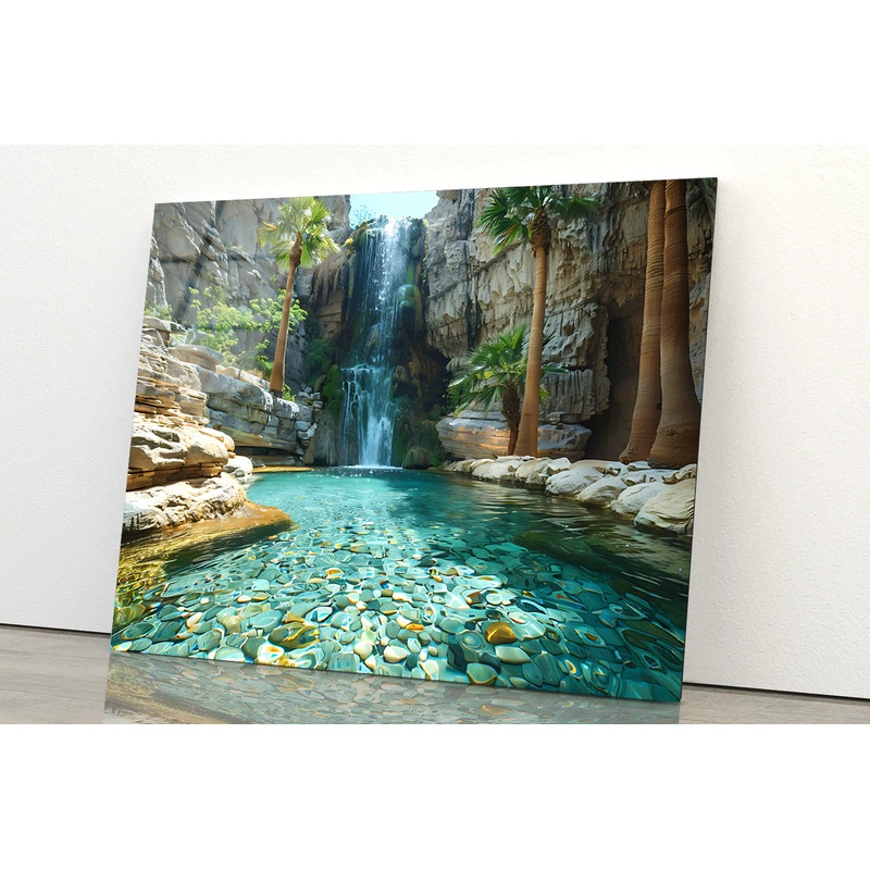 Waterfall in the Park Acrylic Glass Print Tempered Glass Wall Art 100% Made in Australia Ready to Hang