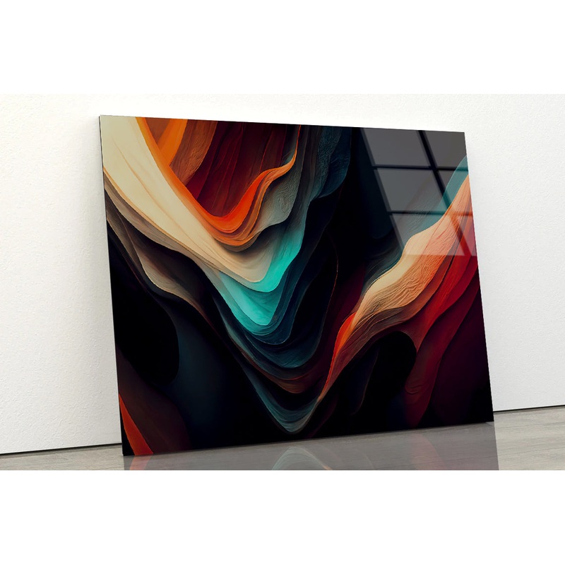 Abstract Colorful Wallpaper Acrylic Glass Print Tempered Glass Wall Art 100% Made in Australia Ready to Hang